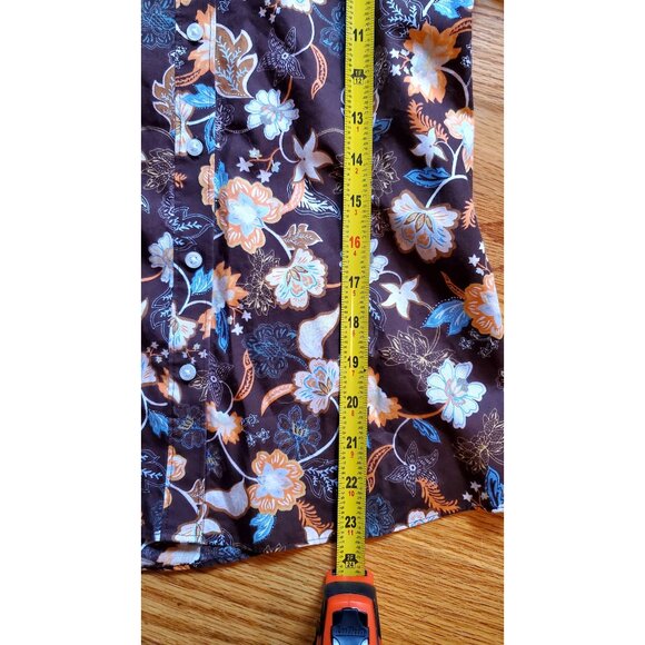 Lands End Womens No Iron Supima Cotton Floral Button-Up Shirt Size 4 - Picture 10 of 10